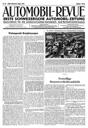 Titelblatt der Nummer 32 von Automobil-Revue Zeitungen 1945