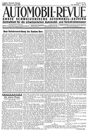 Titelblatt der Nummer 33 von Automobil-Revue Zeitungen 1930