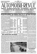 Titelblatt der Nummer 38 von Automobil-Revue Zeitungen 1925