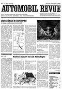 Titelblatt der Nummer 16 von Automobil-Revue Zeitungen 1965