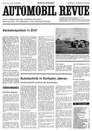 Titelblatt der Nummer 23 von Automobil-Revue Zeitungen 1965