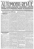 Titelblatt der Nummer 64 von Automobil-Revue Zeitungen 1933