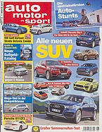 Titelblatt der Nummer 6 von auto motor und sport 2013