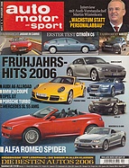 Titelblatt der Nummer 4 von auto motor und sport 2006