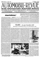 Titelblatt der Nummer 32 von Automobil-Revue Zeitungen 1943