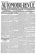 Titelblatt der Nummer 17 von Automobil-Revue Zeitungen 1935