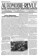 Titelblatt der Nummer 34 von Automobil-Revue Zeitungen 1943