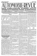 Titelblatt der Nummer 93 von Automobil-Revue Zeitungen 1928