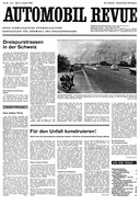 Titelblatt der Nummer 34 von Automobil-Revue Zeitungen 1965