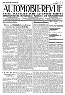 Titelblatt der Nummer 95 von Automobil-Revue Zeitungen 1935