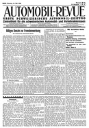 Titelblatt der Nummer 41 von Automobil-Revue Zeitungen 1935