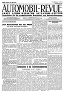 Titelblatt der Nummer 13 von Automobil-Revue Zeitungen 1942