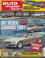 Titelblatt der Nummer 1 von auto motor und sport 2007