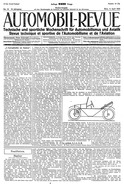 Titelblatt der Nummer 14 von Automobil-Revue Zeitungen 1920