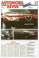 Titelblatt der Nummer 7 von Automobil-Revue Zeitungen 1991