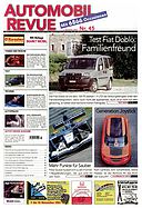 Titelblatt der Nummer 45 von Automobil-Revue Zeitungen 2002