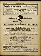Titelblatt der Nummer 13 von Der Motorfahrer 1917