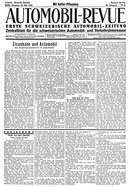 Titelblatt der Nummer 46 von Automobil-Revue Zeitungen 1933