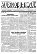 Titelblatt der Nummer 50 von Automobil-Revue Zeitungen 1943