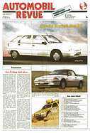 Titelblatt der Nummer 4 von Automobil-Revue Zeitungen 1991