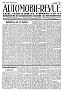 Titelblatt der Nummer 5 von Automobil-Revue Zeitungen 1934