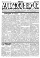 Titelblatt der Nummer 93 von Automobil-Revue Zeitungen 1934