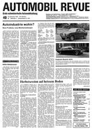Titelblatt der Nummer 40 von Automobil-Revue Zeitungen 1974