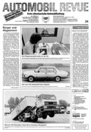 Titelblatt der Nummer 24 von Automobil-Revue Zeitungen 1981