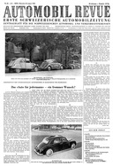 Titelblatt der Nummer 36 von Automobil-Revue Zeitungen 1952