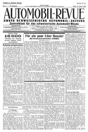 Titelblatt der Nummer 2 von Automobil-Revue Zeitungen 1922