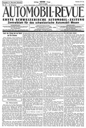 Titelblatt der Nummer 40 von Automobil-Revue Zeitungen 1925