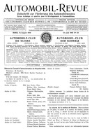 Titelblatt der Nummer 23 von Automobil-Revue Zeitungen 1910