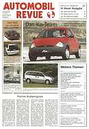 Titelblatt der Nummer 37 von Automobil-Revue Zeitungen 1996