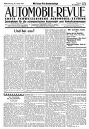Titelblatt der Nummer 67 von Automobil-Revue Zeitungen 1935