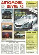 Titelblatt der Nummer 13 von Automobil-Revue Zeitungen 1997