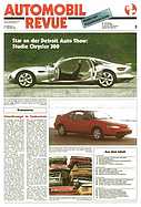 Titelblatt der Nummer 3 von Automobil-Revue Zeitungen 1991