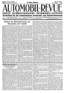 Titelblatt der Nummer 24 von Automobil-Revue Zeitungen 1933