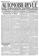 Titelblatt der Nummer 101 von Automobil-Revue Zeitungen 1933