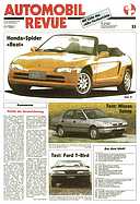 Titelblatt der Nummer 23 von Automobil-Revue Zeitungen 1991
