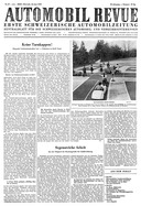 Titelblatt der Nummer 27 von Automobil-Revue Zeitungen 1952