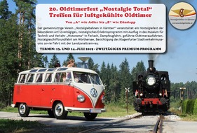 Logo der Veranstaltung «20. Oldtimerfest "Nostalgie Total" im Technikmuseum Historama» Logo der Veranstaltung «20. Oldtimerfest "Nostalgie Total" im Technikmuseum Historama»