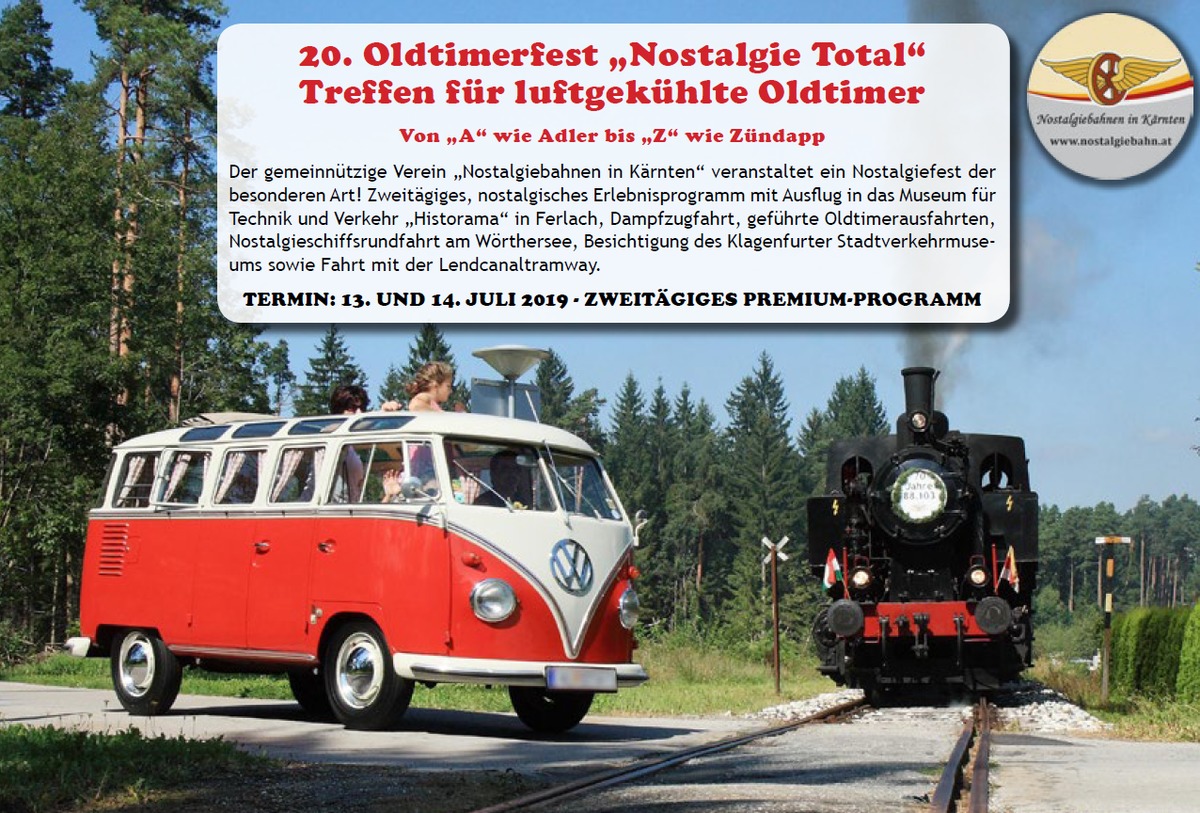Logo der Veranstaltung «20. Oldtimerfest "Nostalgie Total" im Technikmuseum Historama»