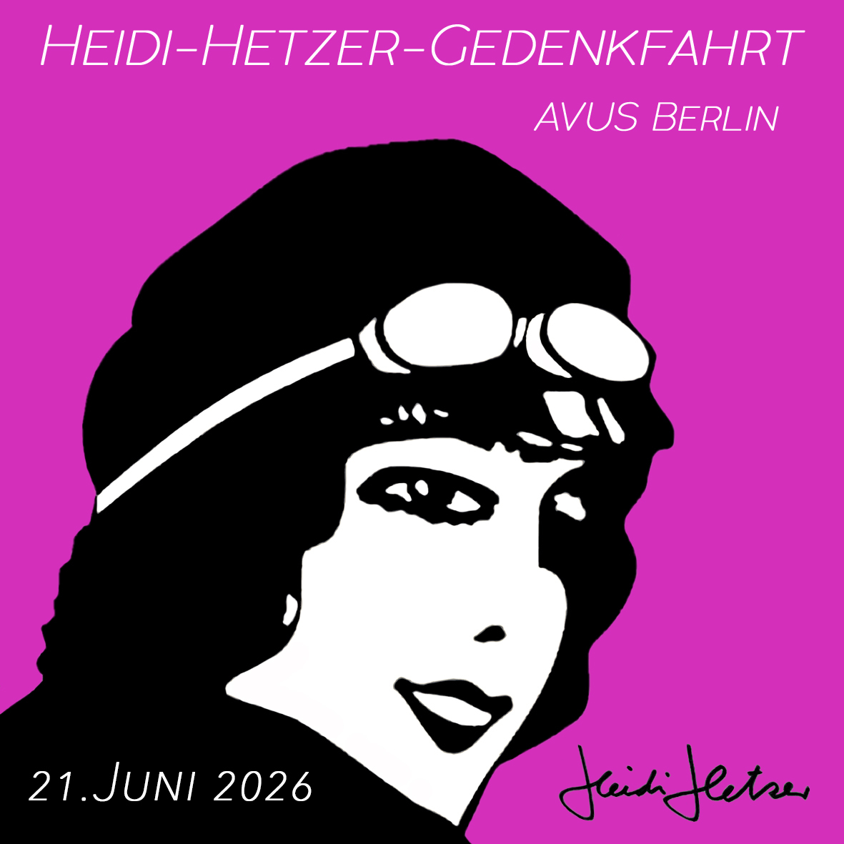 Logo der Veranstaltung «Heidi-Hetzer-Gedenkfahrt»