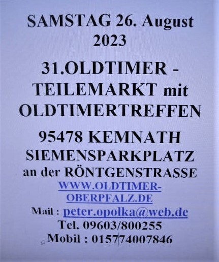 Logo der Veranstaltung «31. Oldtimertreffen mit Teilemarkt»
