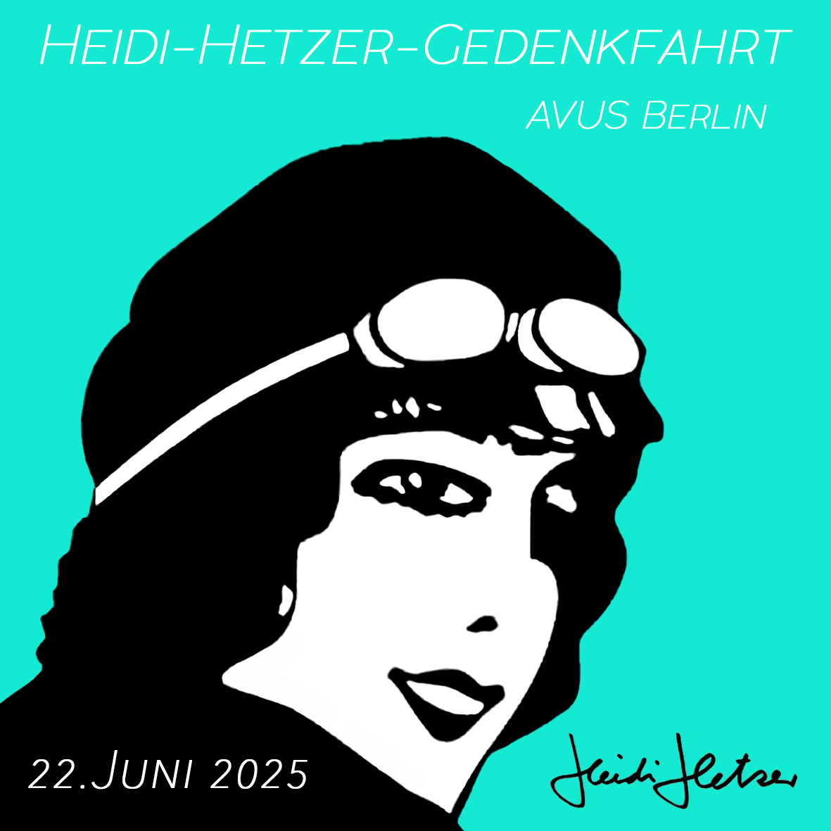 Logo der Veranstaltung «Heidi-Hetzer-Gedenkfahrt»