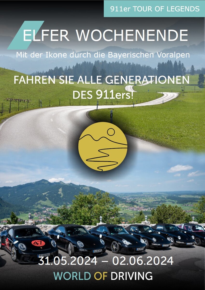 Logo der Veranstaltung «Alle Generationen des Porsche 911 selbst fahren - "Elfer-Wochenende"»