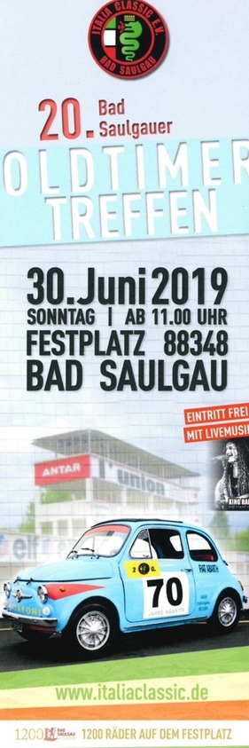 Logo der Veranstaltung «20. Bad Saulgauer Oldtimertreffen»