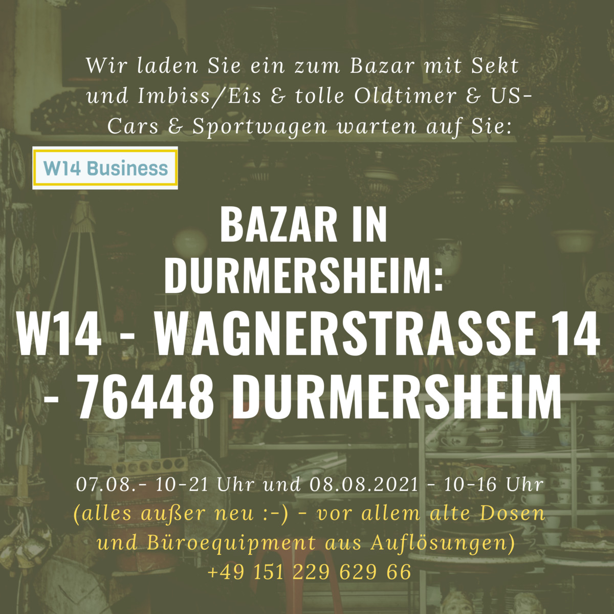 Logo der Veranstaltung «W14 Bazar mit Oldtimern und Sportwagen»