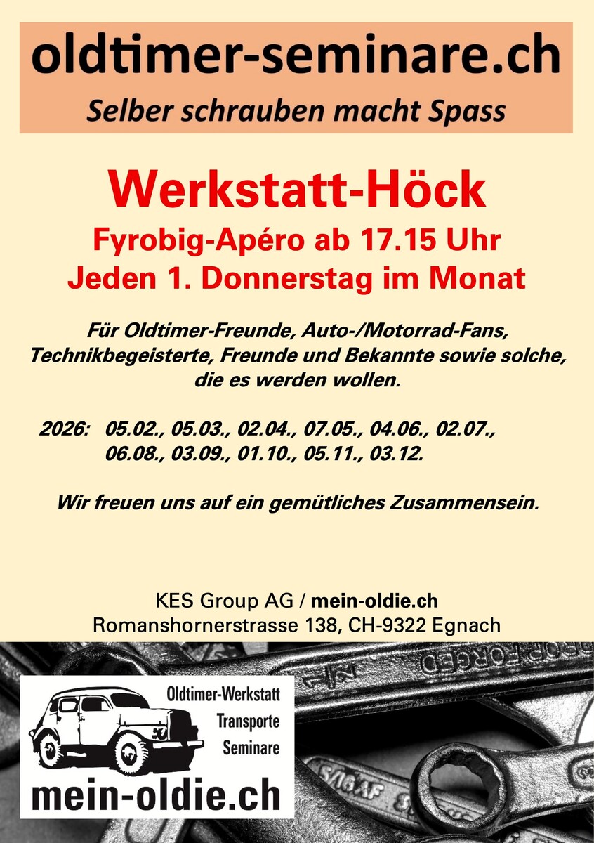 Logo der Veranstaltung «Werkstatt-Höck / Fyrobig-Apéro»