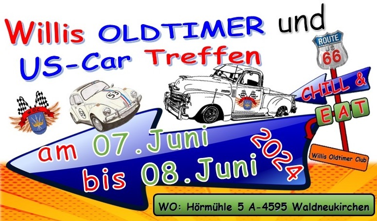 Logo der Veranstaltung «6. Willis OLDTIMER- und US-CAR Treffen»